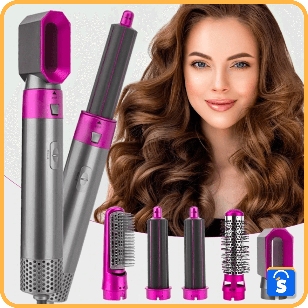 SECADOR Y ALISADOR 5 EN 1 – LOOK PROFESIONAL SIN SALIR DE CASA